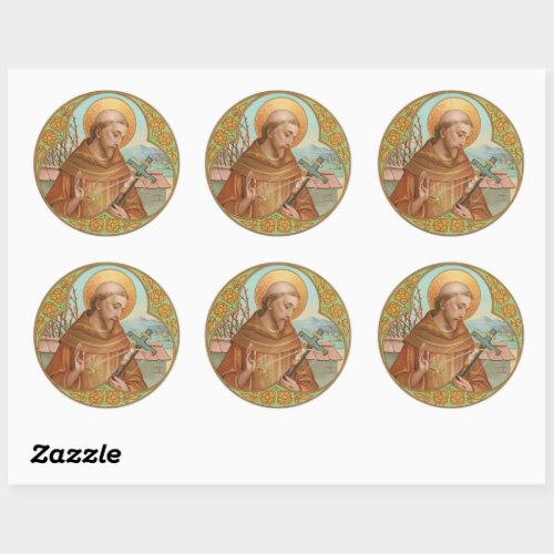 St Francis of Assisi BK 002 Classic Round Sticker