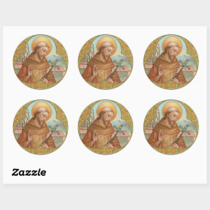 St. Francis of Assisi (BK 002) Classic Round Sticker