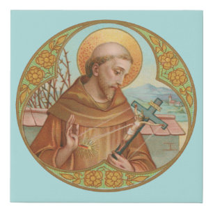 St. Francis of Assisi (BK 002) Faux Canvas Print