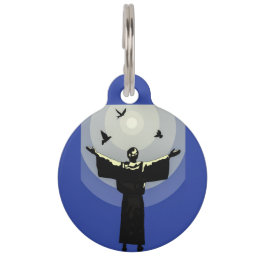 St. Francis of Assisi Blue Animal Protector Pet ID Tag