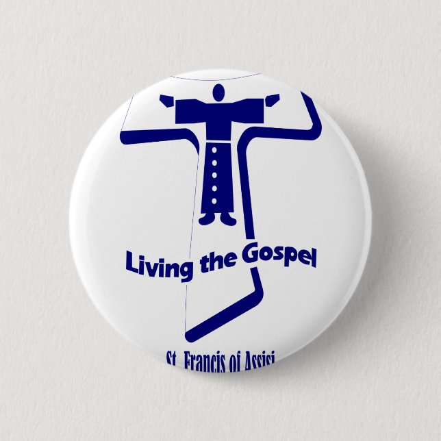St Francis of Assisi Button (Front)