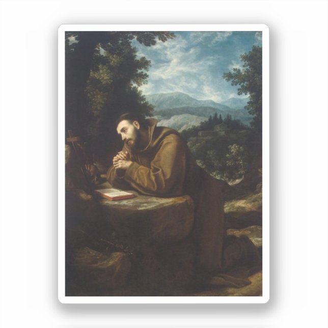 St. Francis of Assisi by Cigoli Sticker (Front)