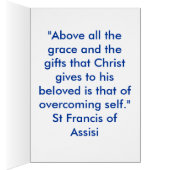 St Francis of Assisi Cards (Inside (Right))