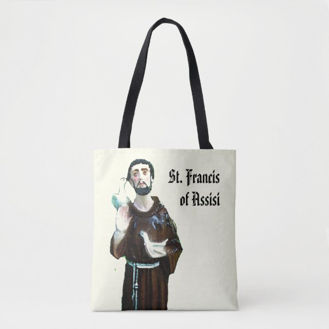 St. Francis of Assisi Catholic Saint Tote Bag (Front)
