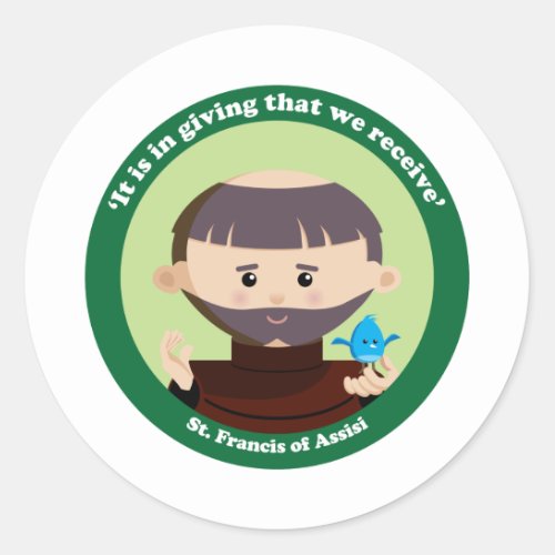 St Francis of Assisi Classic Round Sticker