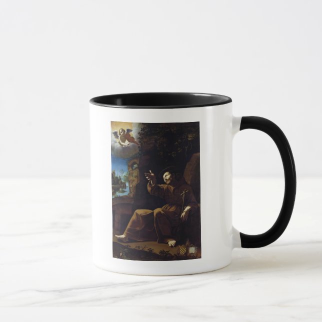 St. Francis of Assisi Consoled by an Angel Mug (Right)