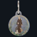 St. Francis of Assisi Gold Botanical Pet Protecter Pet ID Tag<br><div class="desc">Help protect your dog or cat and keep them safe and out of harm's way with this beautiful St. Francis of Assisi image. Customize the back with your pet's name and your phone number. The back text reads "ST. FRANCIS OF ASSISI PROTECTOR OF ANIMALS" in a circular shape around the...</div>