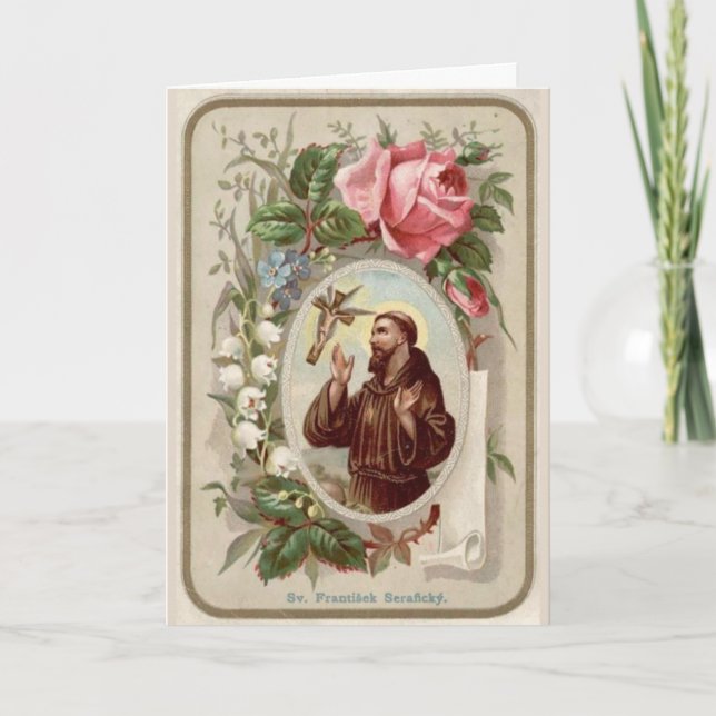St. Francis of Assisi Greeting Card w/prayer (Front)