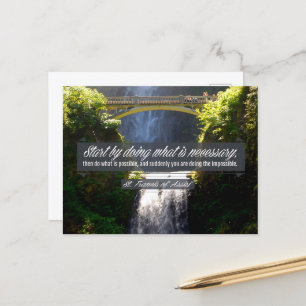 St Francis of Assisi Inspirational Quote "Doing" Postcard
