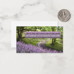 St Francis of Assisi Inspirational Quote Possible Note Card
