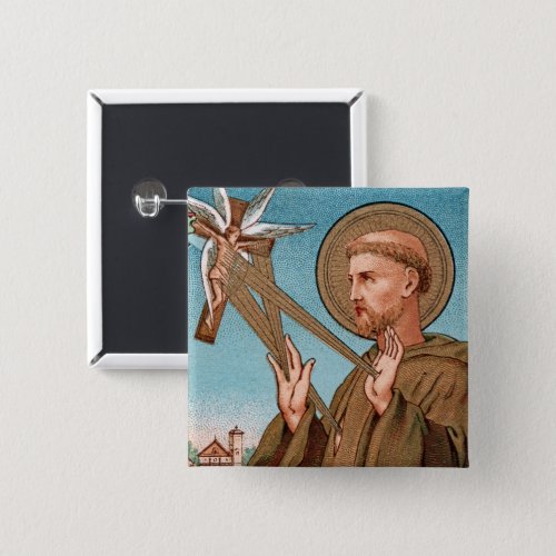 St Francis of Assisi Pater Seraphicus SAU 040 Button