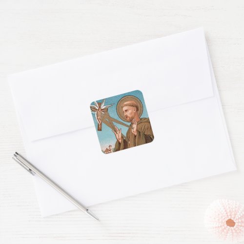 St Francis of Assisi Pater Seraphicus SAU 040 Square Sticker