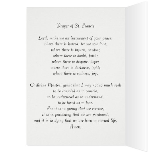 St. Francis of Assisi Patron Saint of Animals (Inside (Left))