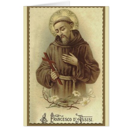 St. Francis of Assisi Patron Saint of Animals Cards (Front)