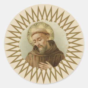 St. Francis of Assisi Patron Saint of Animals Classic Round Sticker