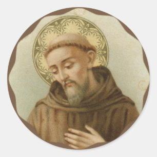 St. Francis of Assisi Patron Saint of Animals Classic Round Sticker