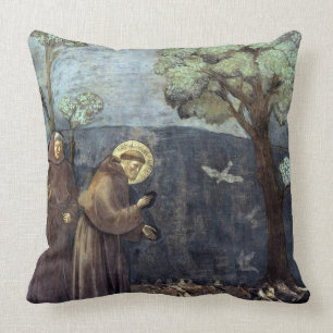 St. Francis of Assisi Patron Saint of Animals Throw Pillow