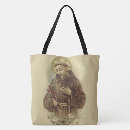 St Francis of Assisi Patron Saint of Animals Tote Bag