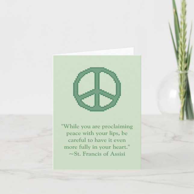 St. Francis of Assisi Peace Quote Notecard (Front)