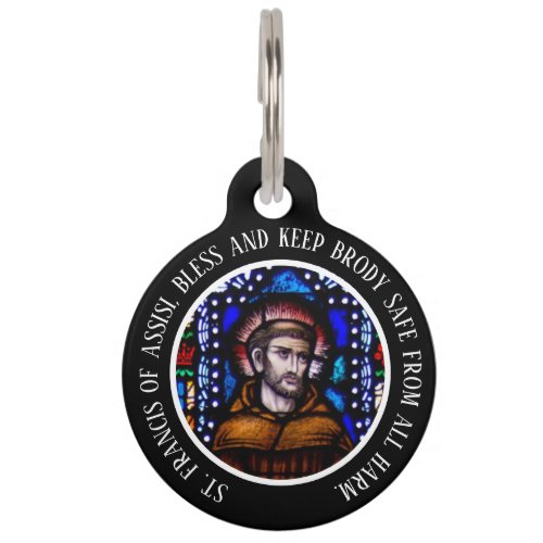St Francis of Assisi Personalized Dog Pet ID Tag