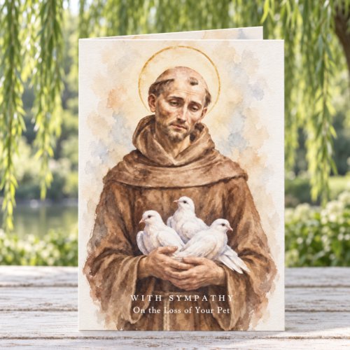 St. Francis of Assisi Pet Loss Sympathy Card
