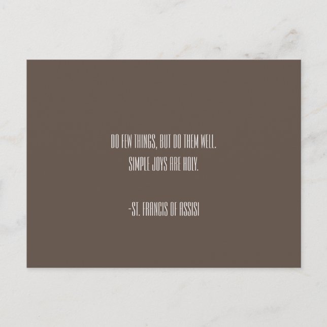 St. Francis of Assisi Postcard (Front)