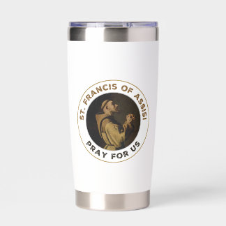St. Francis of Assisi Pray for Us Insulated Tumbler