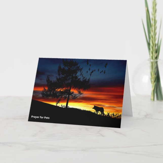 St. Francis of Assisi Prayer for Pets - Dog Card (Front)