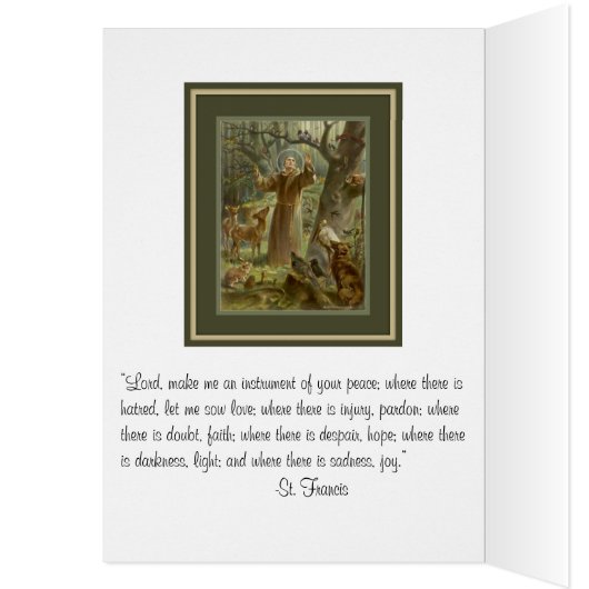 St. Francis of Assisi prayer inside (Inside (Left))