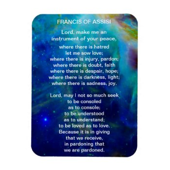 St Francis Of Assisi Prayer Magnet by Motivators at Zazzle