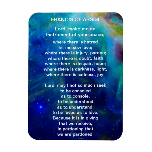 St Francis of Assisi Prayer Magnet