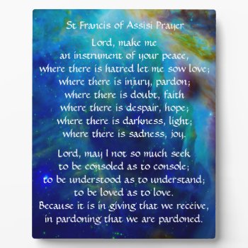 St Francis Of Assisi Prayer Plaque by Motivators at Zazzle