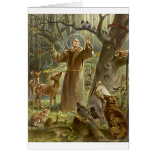 St. Francis of Assisi Preaching to the Animals Cards (Front)