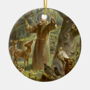 St. Francis of Assisi Preaching to the Animals Ceramic Ornament