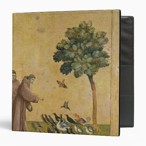 St Francis of Assisi preaching to the birds 3 Ring Binder