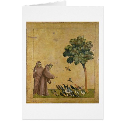 St. Francis of Assisi preaching to the birds Cards (Front)