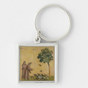 St. Francis of Assisi preaching to the birds Keychain