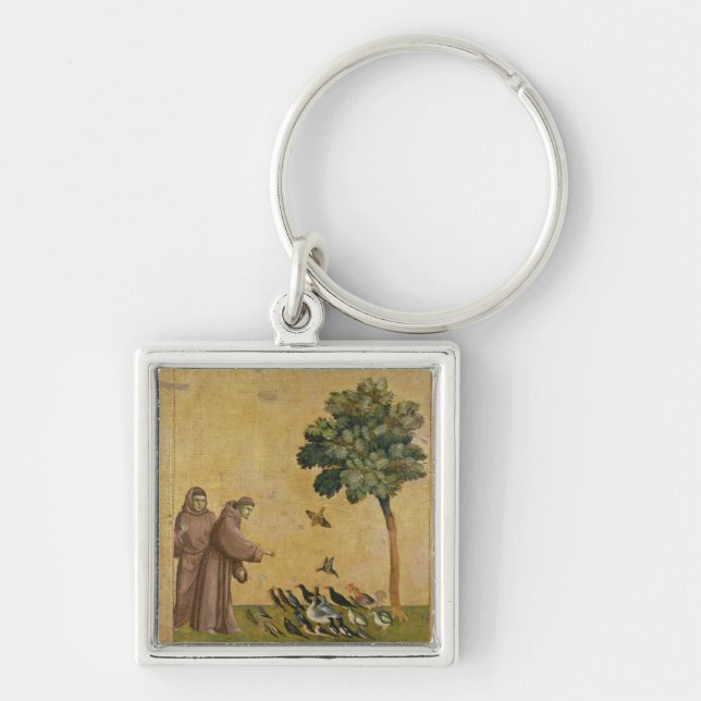 St. Francis of Assisi preaching to the birds Keychain (Front)