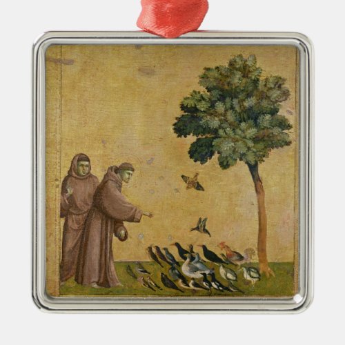 St Francis of Assisi preaching to the birds Metal Ornament