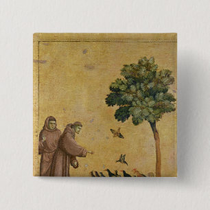 St. Francis of Assisi preaching to the birds Pinback Button