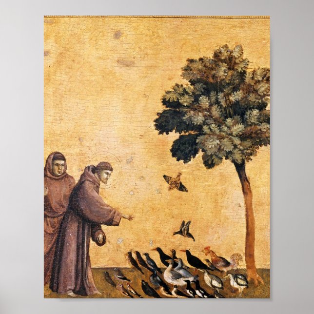 St. Francis Of Assisi Preaching To The Birds Poster (Front)