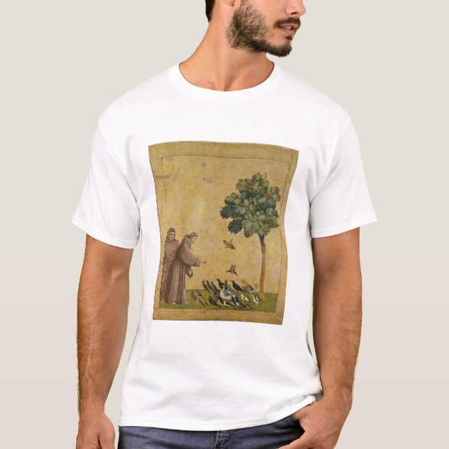 St. Francis of Assisi preaching to the birds T-Shirt (Front)
