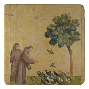 St. Francis of Assisi preaching to the birds Trivet