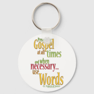 St. Francis of Assisi Quote Keychain