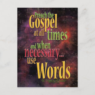 St. Francis of Assisi Quote Postcard