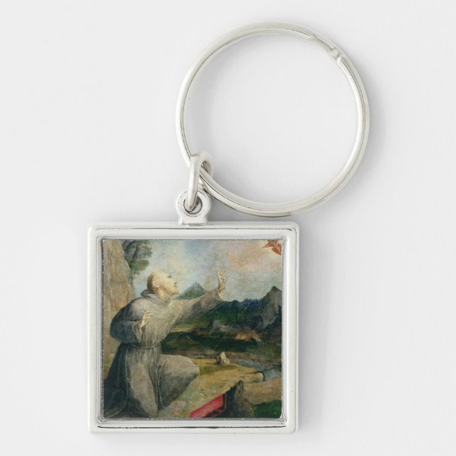 St. Francis of Assisi Receiving the Stigmata Keychain (Front)