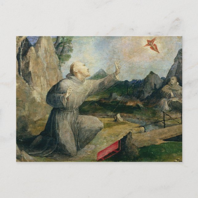 St. Francis of Assisi Receiving the Stigmata Postcard (Front)