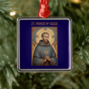 St. Francis of Assisi Roman Catholic Metal Ornament