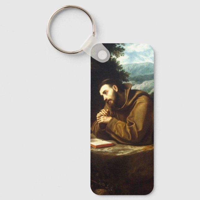 St. Francis of Assisi Seraphic Father Fine Art Keychain (Front)