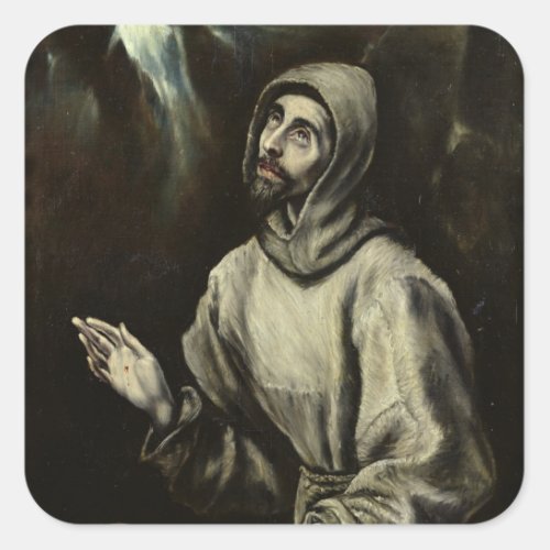 St Francis of Assisi Square Sticker